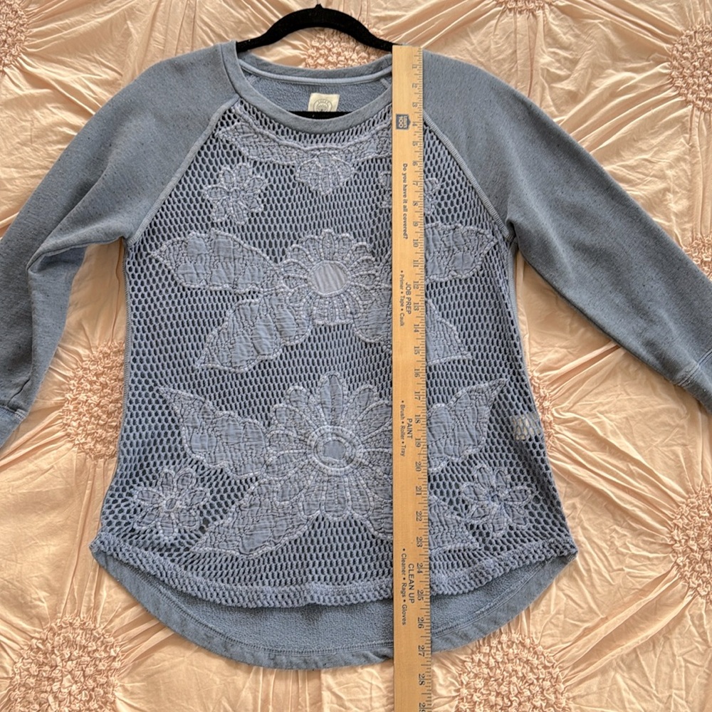 Lucky Brand Lucky Lotus Floral French Terry Top - Picture 10 of 15